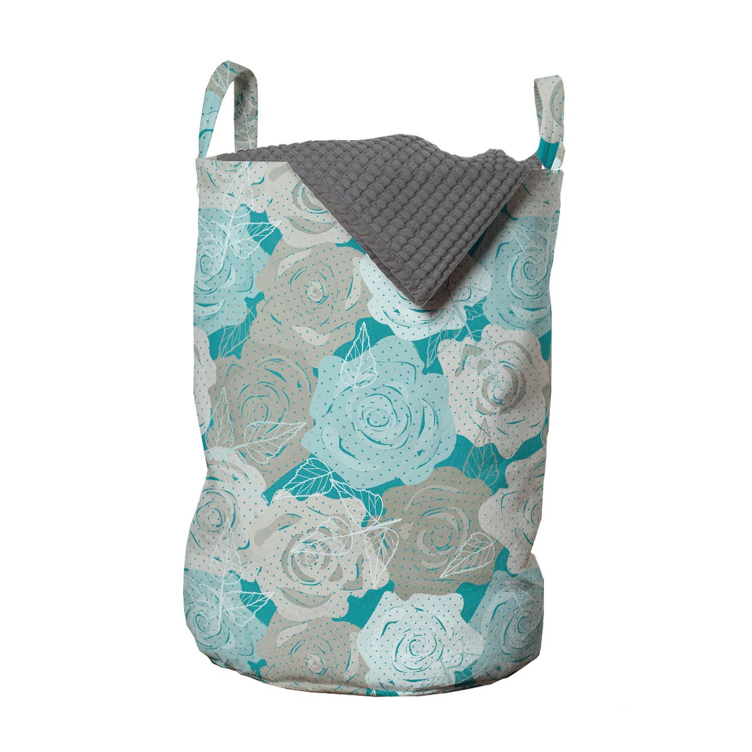 Wäschesäckchen Blumen mit Kordelzugverschluss Waschsalons, für Wäschekorb Abakuhaus Griffen Abstrakte Rose-Entwurf