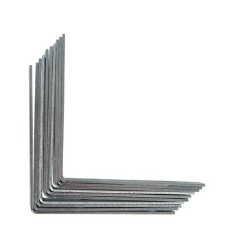 Silverline Winkelbeschlag 10 x Eckwinkel 100 x 1,6 x 16 mm verzinkt