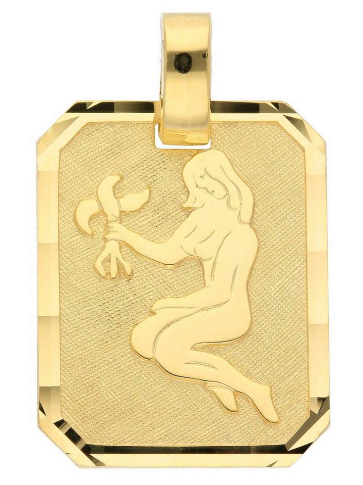 Adelia´s Kettenanhänger 333 Gold Sternzeichen Anhänger Jungfrau, Goldschmuck  für Damen & Herren, Schmuck vom Hersteller mit 70 jähriger Tradition