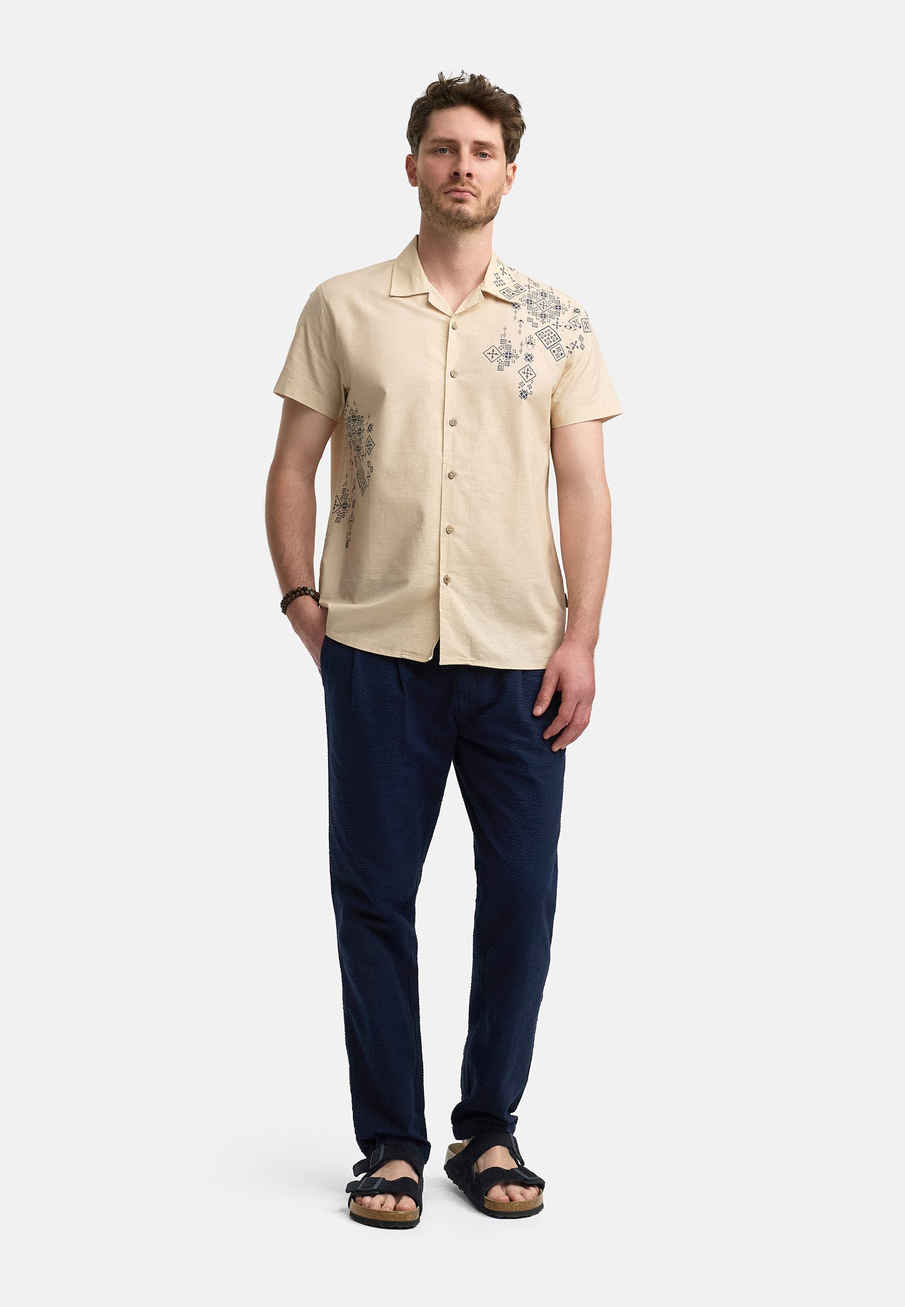 Indicode Stoffhose Herren INWebb Herrenhose Freizeithose Männer aus Seersucker-Gewebe für eine optimale Luftzirkulation