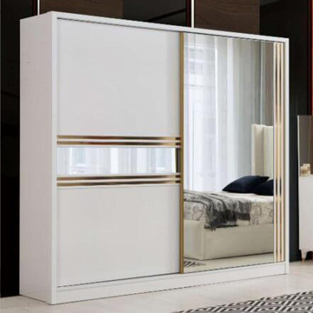 JVmoebel Kleiderschrank Kleiderschrank Luxus Neu Design Weiß Schrank Holz Schlafzimmer Möbel Made In Europe | Kleiderschränke