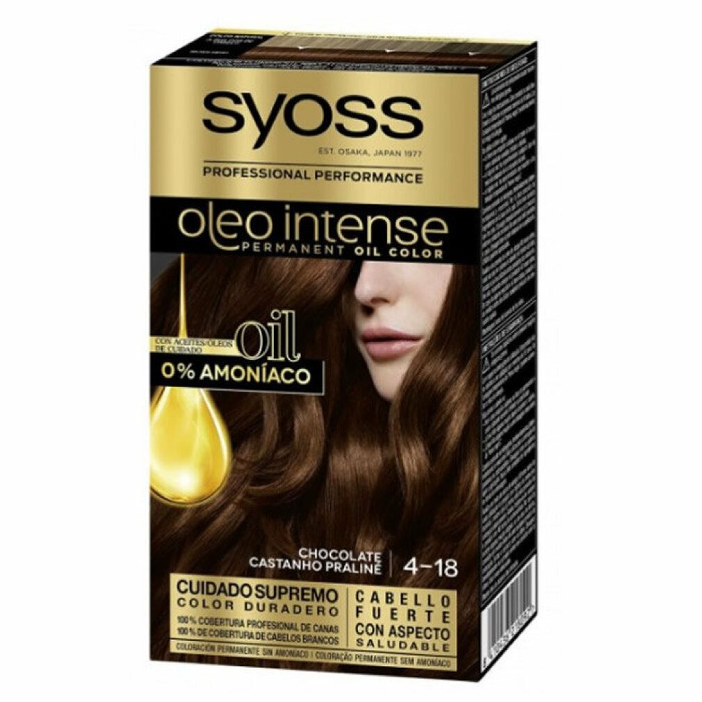 Syoss Mascara Oleo Intense Permanent Hair Color 4-18 Chocolate