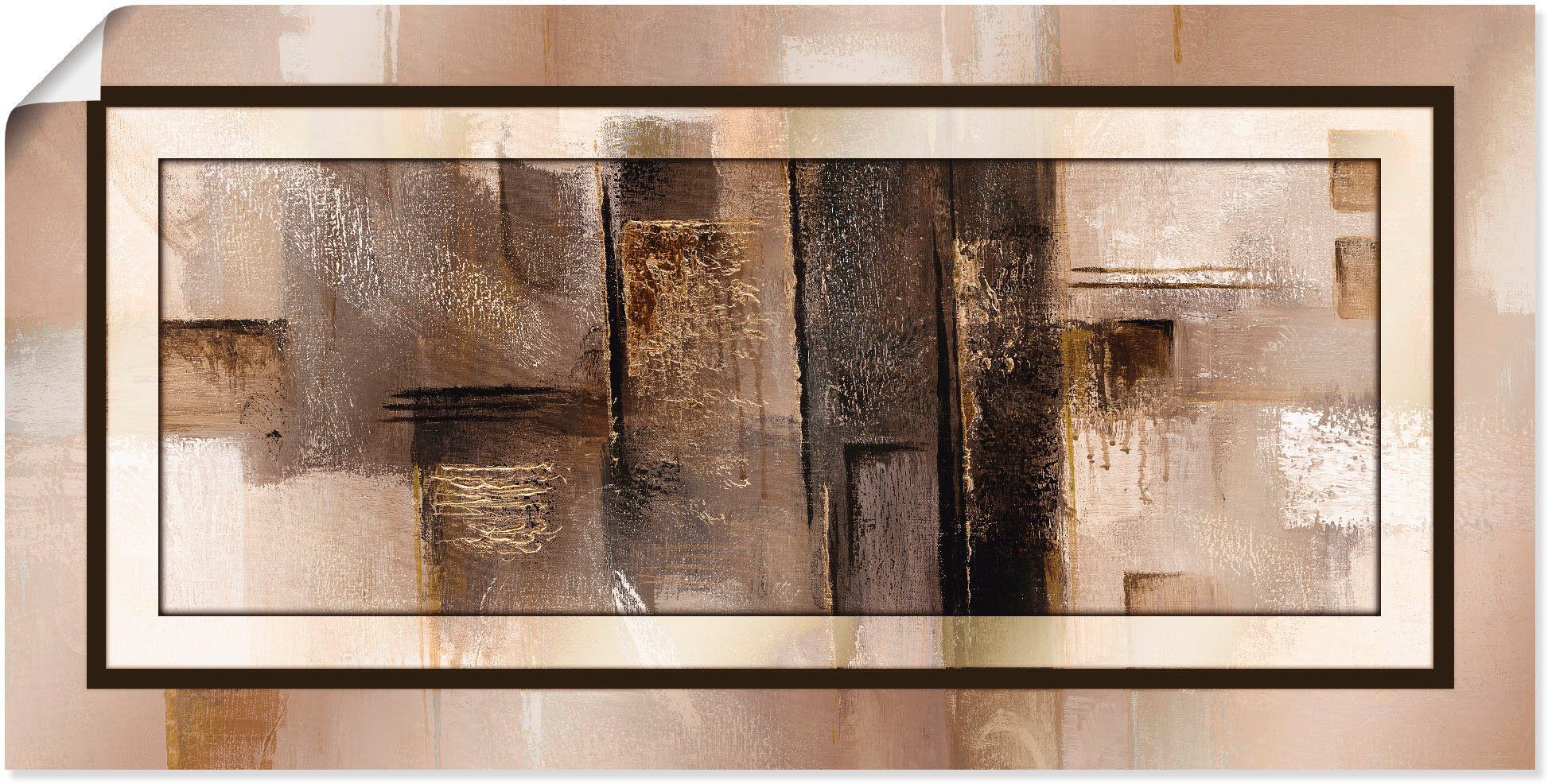 Artland Wandbild Quadrate - abstrakt 1, Muster (1 St), als Alubild, Leinwandbild, Wandaufkleber oder Poster in versch. Größen