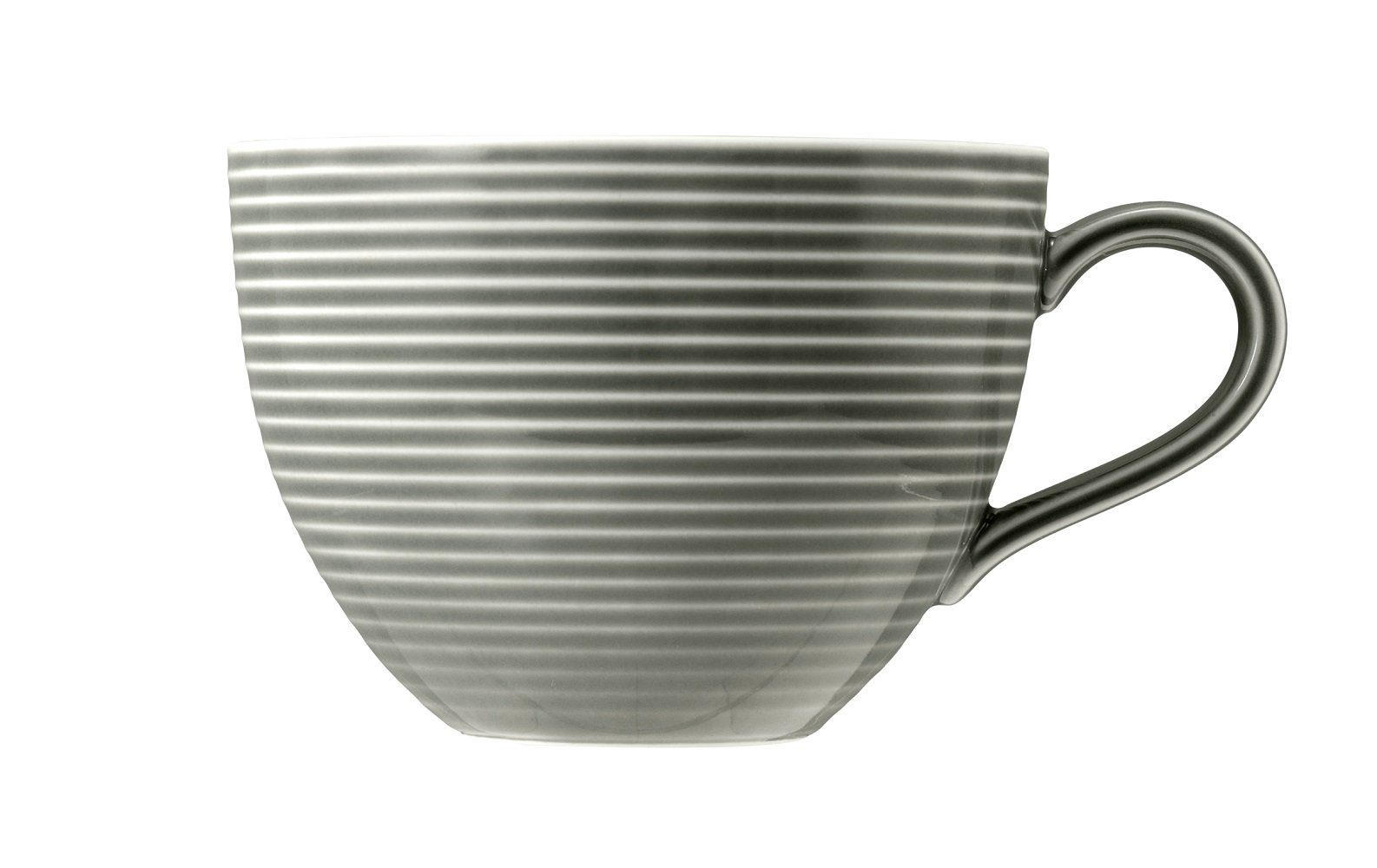 Seltmann Weiden Becher Seltmann Weiden Beat Perlgrau Milchkaffeeobertasse 0,35l, Porzellan