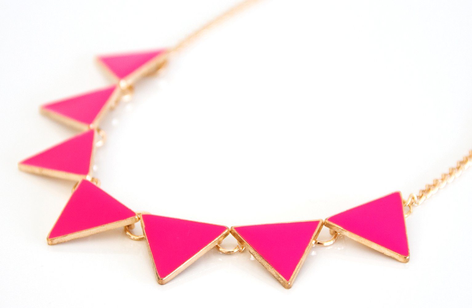 Damen Statement Kette Halskette für Party Modeschmuck in rosa NEU 