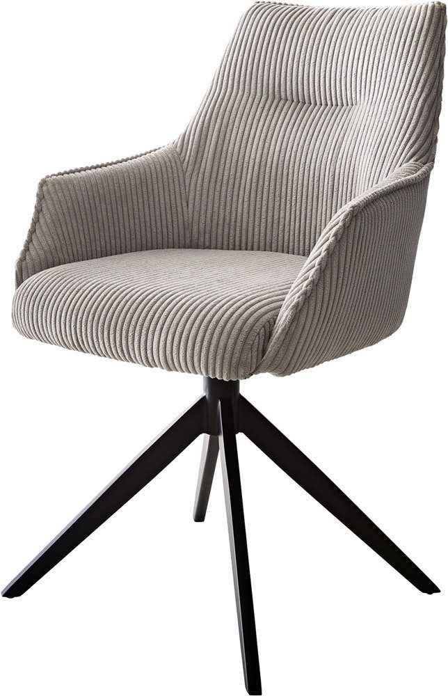 DELIFE Polsterstuhl Alja-Flex, mit Armlehnen Kreuzgestell günstig online kaufen