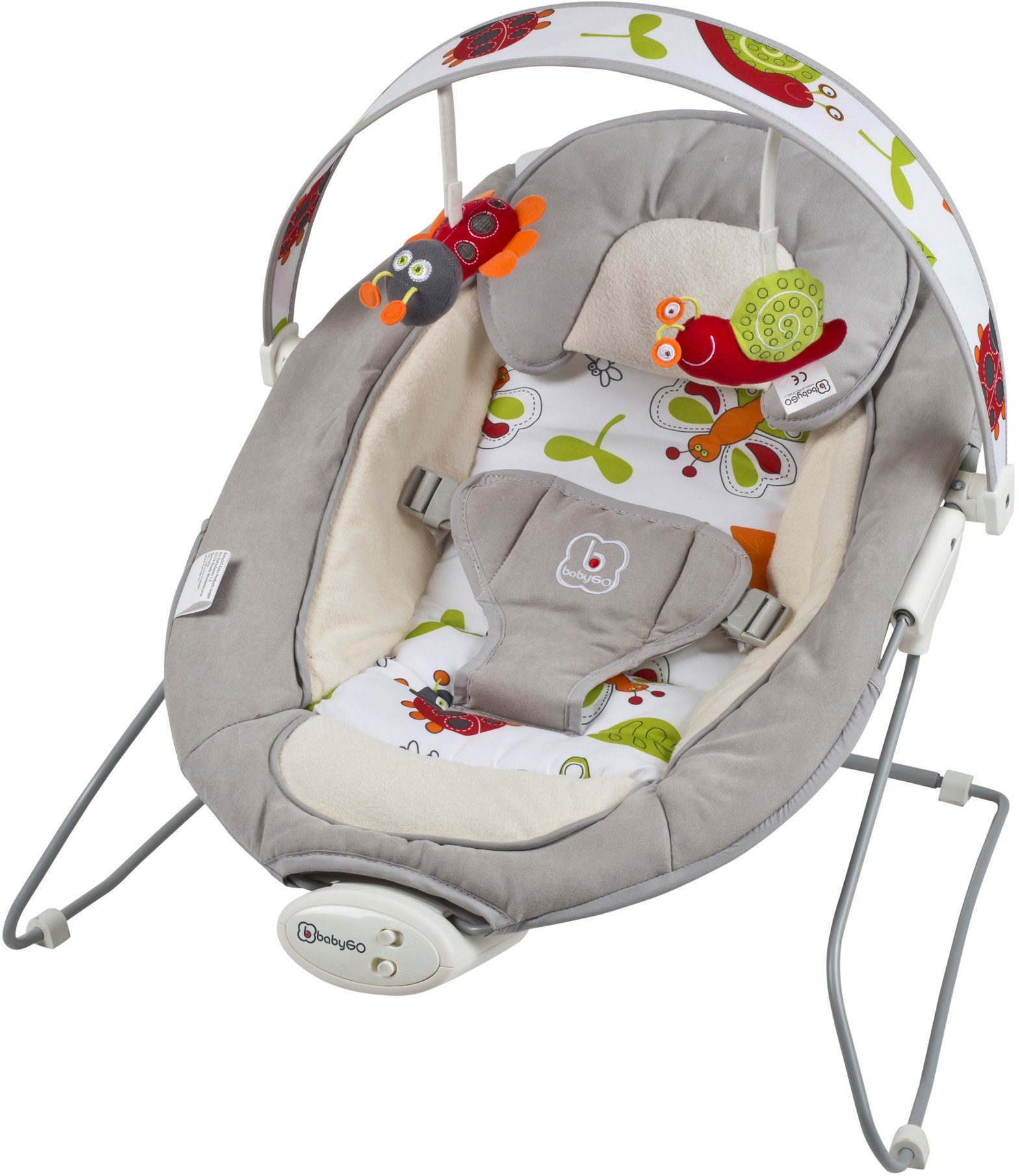 Image of BabyGo Babywippe »Cozy, grey«, elektrisch, mit Sound und Vibrationsfunktion
