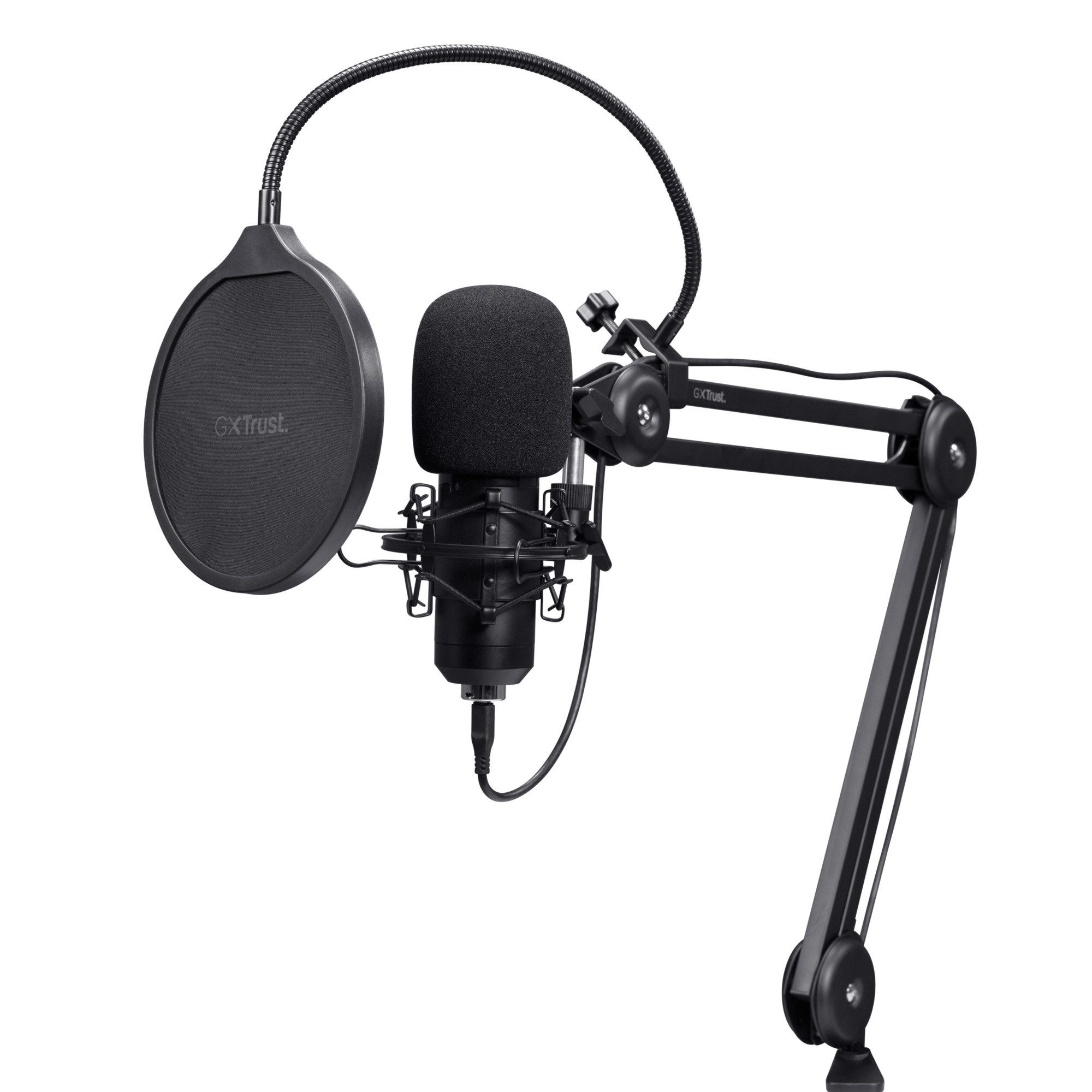 Trust Mikrofon GXT270 EMITA+ II Streaming-Mikrofon mit verstellbarem Arm