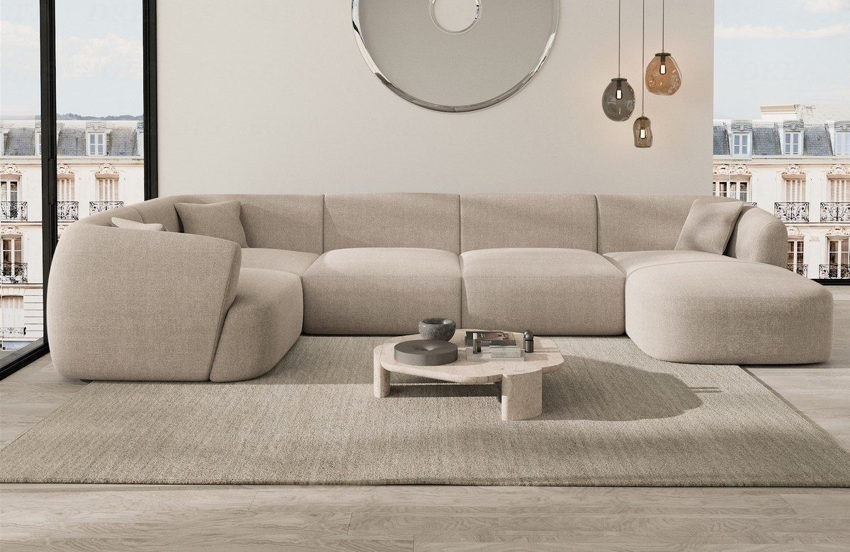 Sofa Dreams Wohnlandschaft Polster Sofa Stoff Wohnlandschaft Tabarca U Form günstig online kaufen