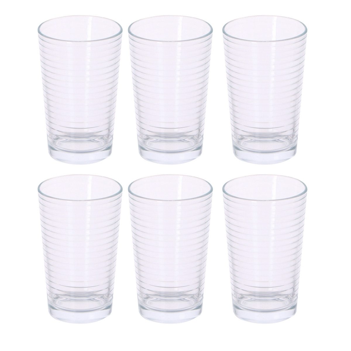Alpina Longdrinkglas alpina Wassergläser Trinkgläser Set - Gläser Set 6 Teilig, Glas