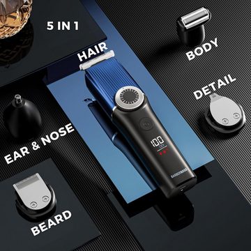 BARBERBOSS Haarschneider, Elektrischer Bartschneider und Rasierer zum Trimmen Stylen Rasieren, mit Langlebigkeit & Vielseitigkeit für ein makelloses Erscheinungsbild