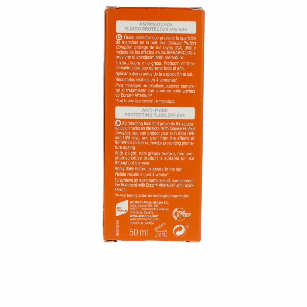 Ecran Sonnenschutzpflege Sunnique Antimanchas Fluido Protector Spf50+ 50ml