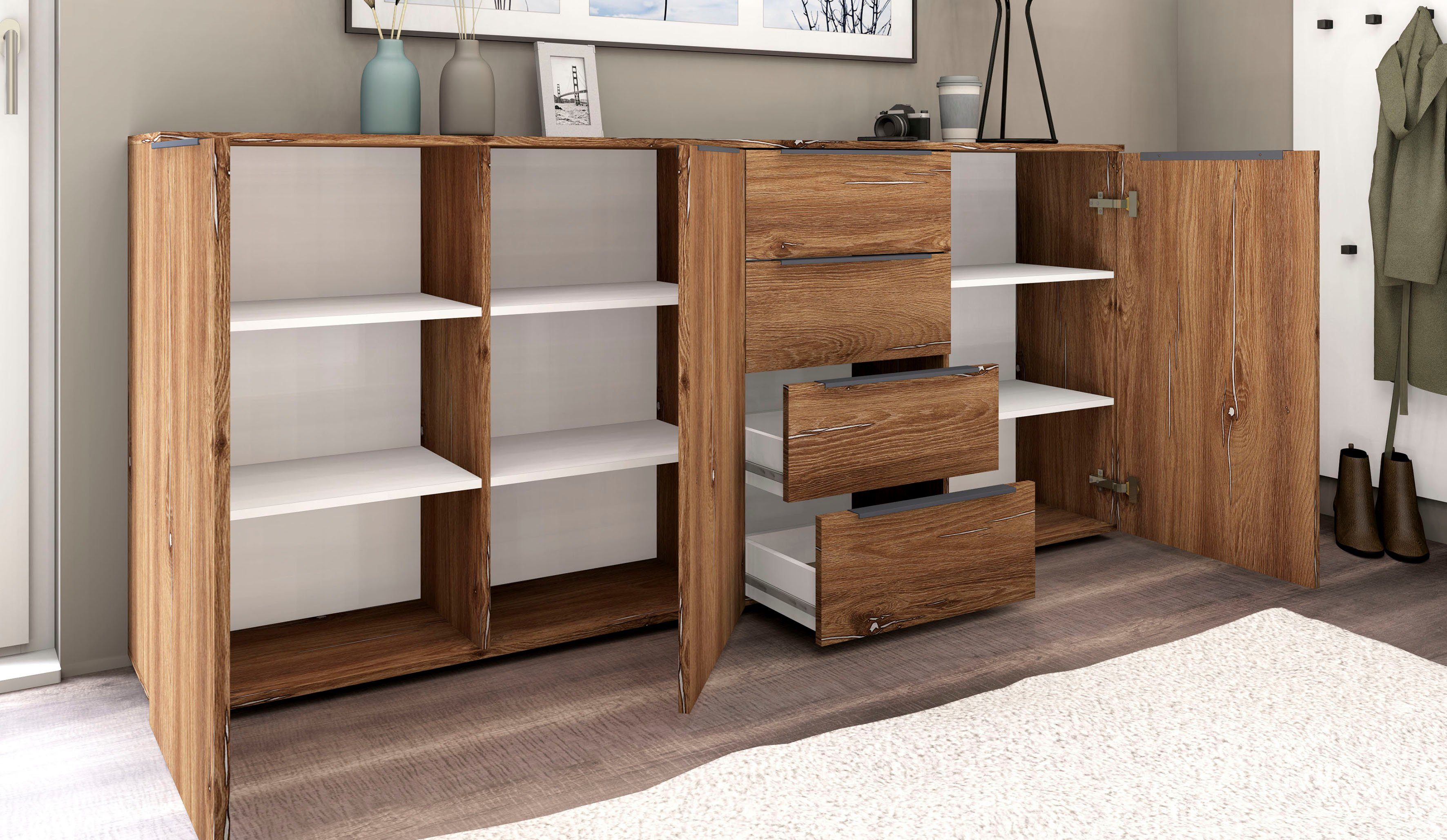 borchardt Möbel Highboard Tom, Breite 200 cm