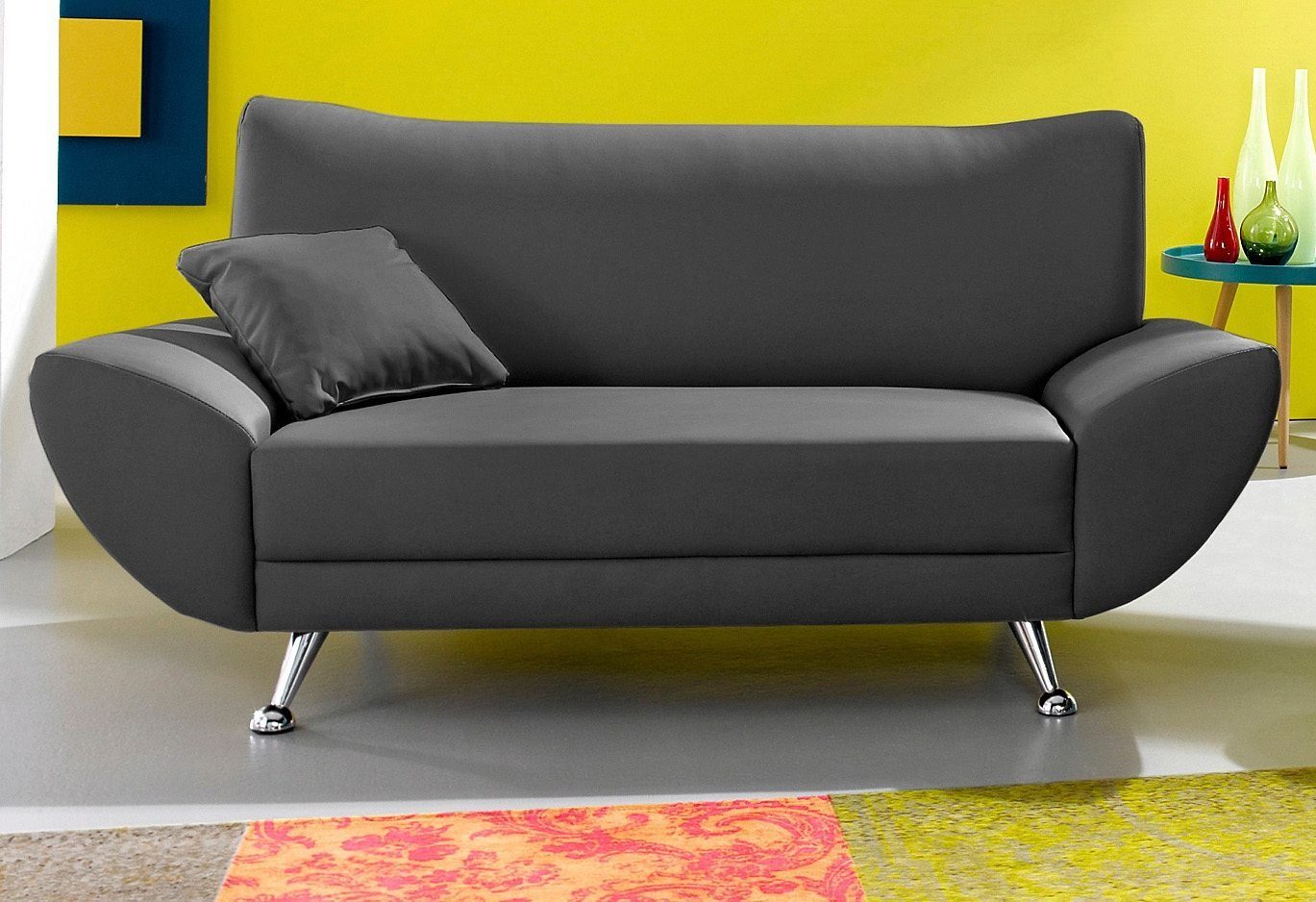 Home affaire 2-Sitzer Saltare, elegant & komfortabel, toller Designfuß, Breite 174cm, bequem, bequeme Armlehnen