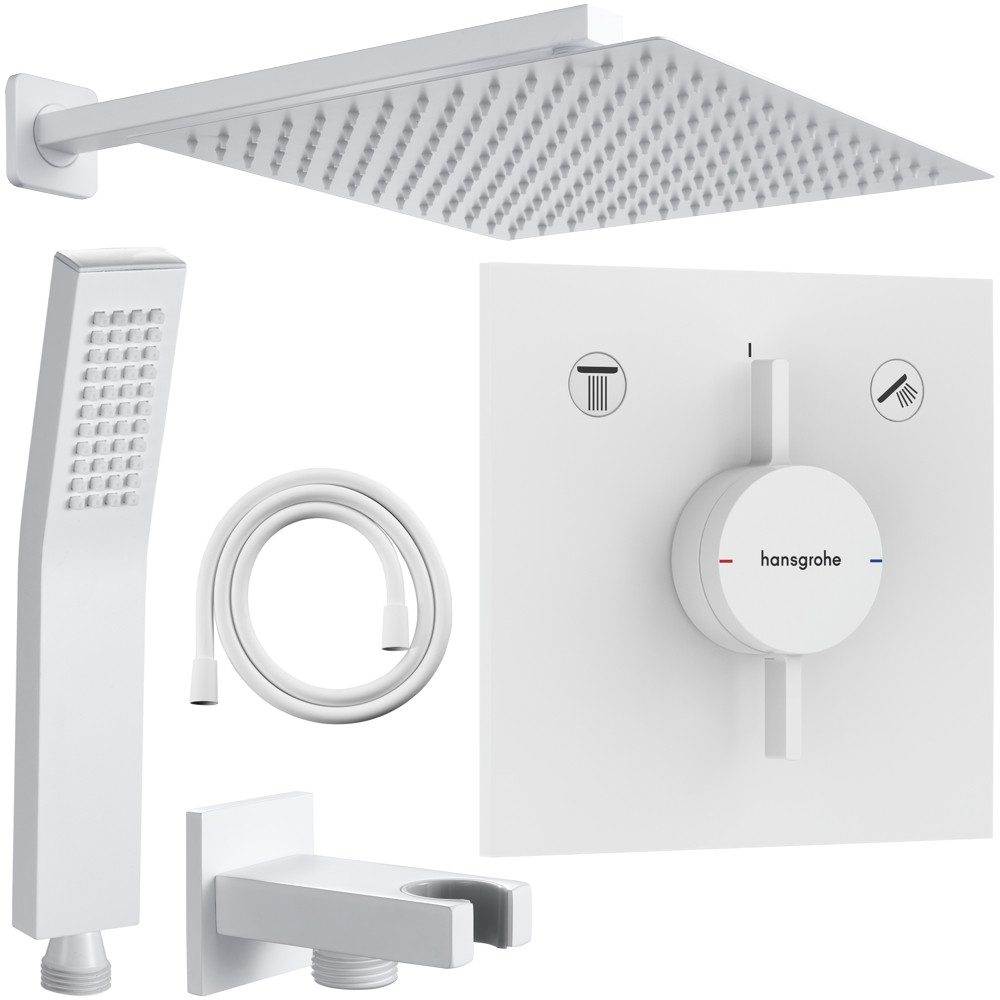 Hansgrohe und Jowi Duscharmatur DuoTurn E Unterputz Duscharmatur, Weiß, Duschsystem (Unterputz-Duschsystem) Farbe der Düsen: Weiß