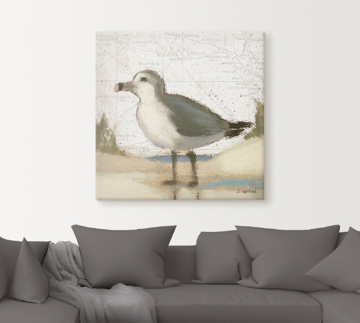 Artland Wandbild »Möwe II«, Vögel (1 Stück), in vielen Größen & Produktarten -Leinwandbild, Poster, Wandaufkleber / Wandtattoo auch für Badezimmer geeignet-kaufen