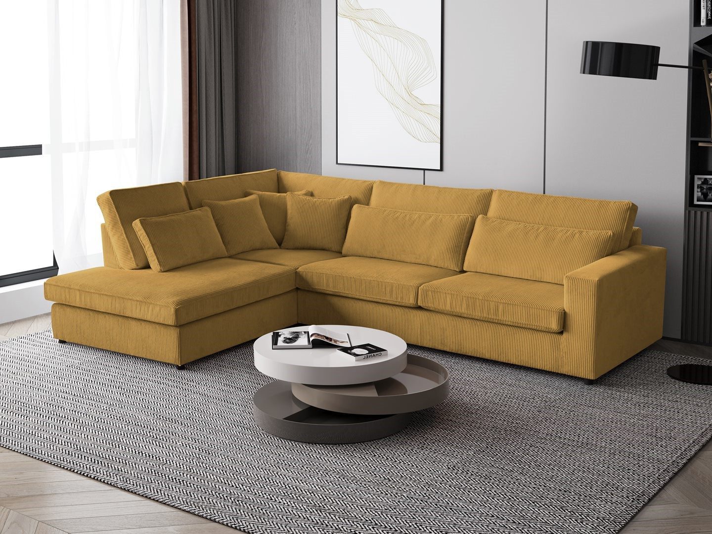 Beautysofa Ecksofa mit dekorativen Kissen PARMA, günstig online kaufen