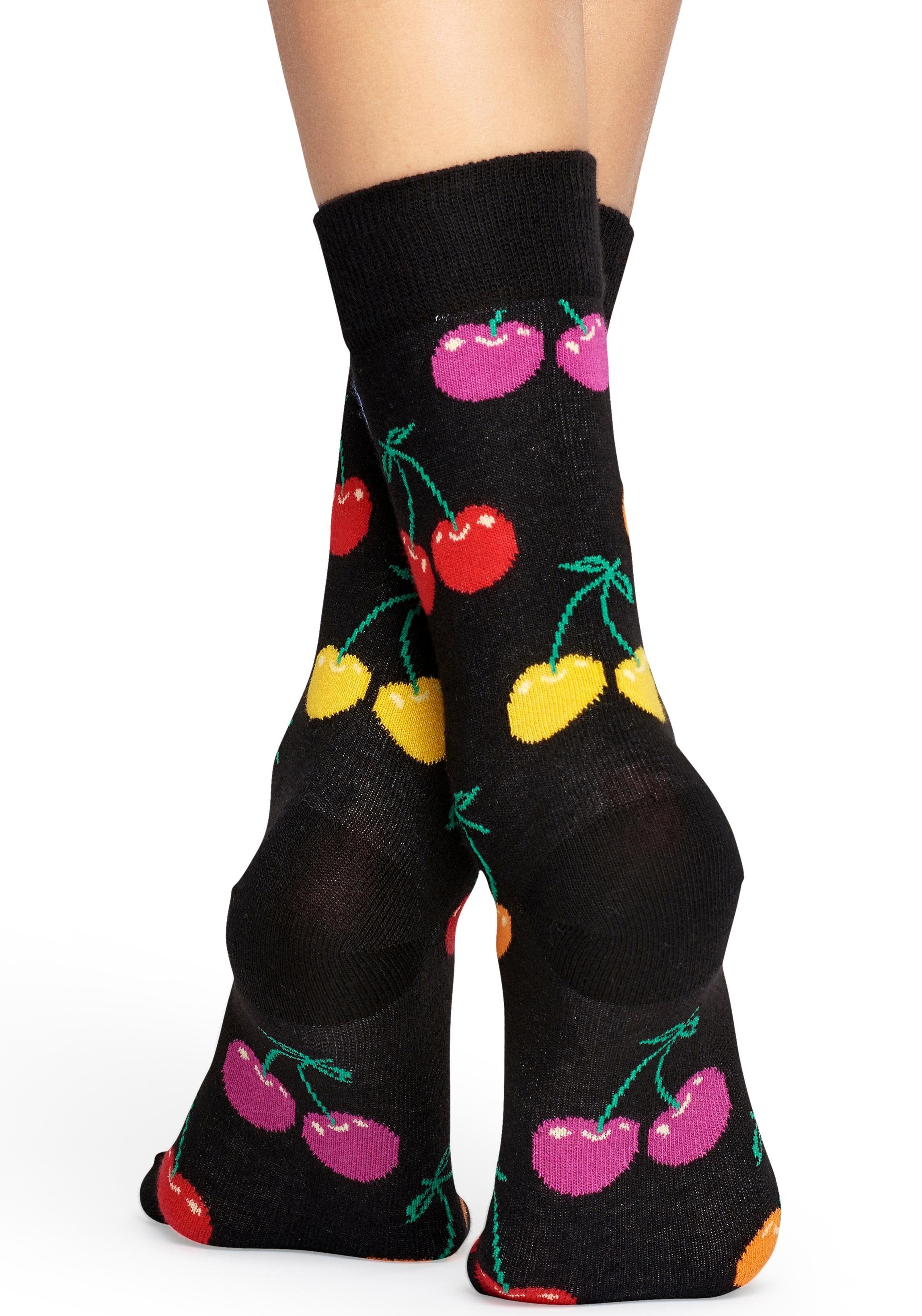 Happy Socks Socken »Cherry« mit buntem Kirschenmuster