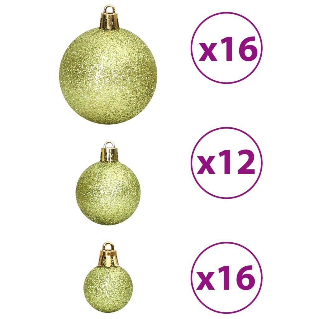 Stk. (100-tlg) vidaXL Christbaumschmuck / / cm Hellgrün Weihnachtskugeln 3 4 6 100