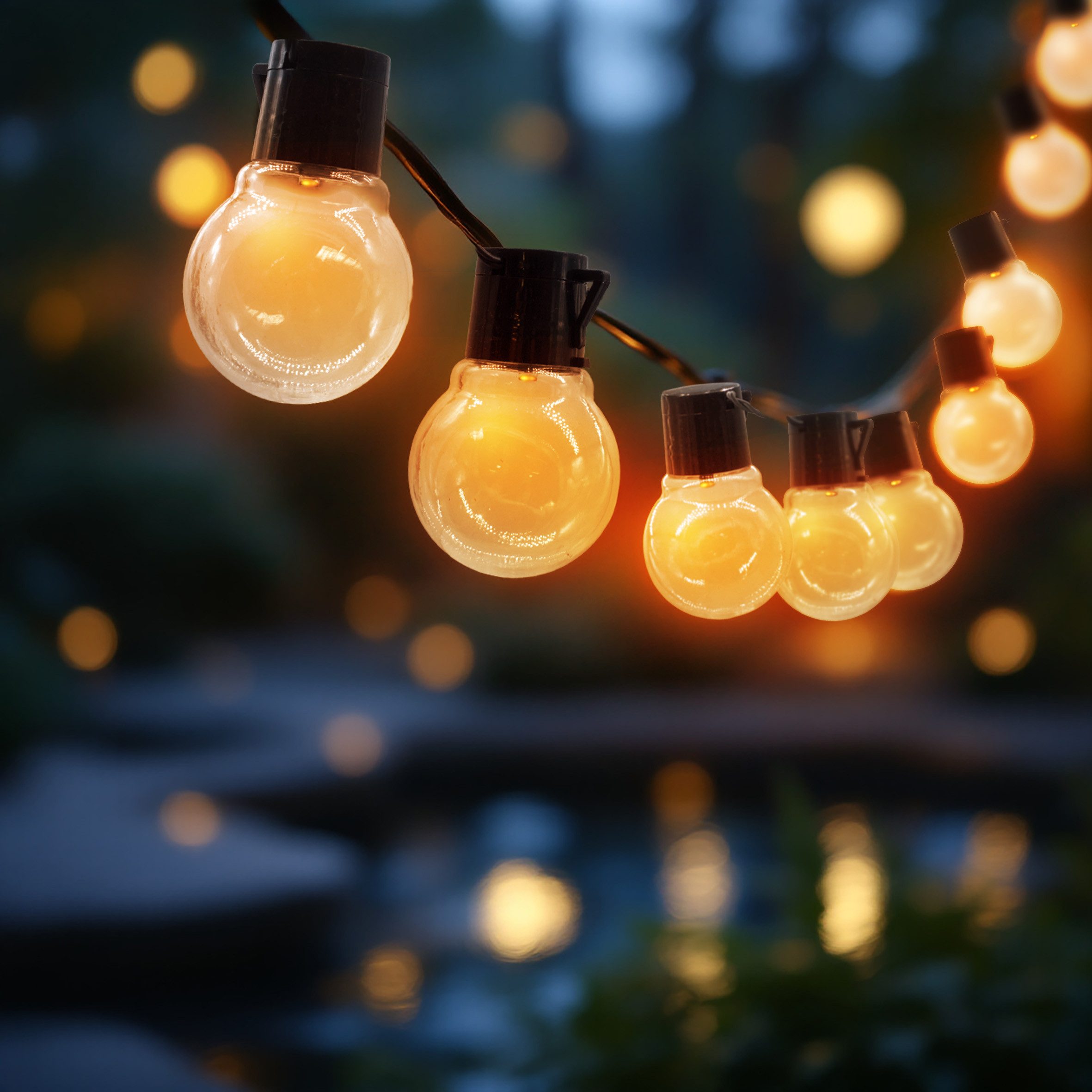 Spetebo LED-Lichterkette LED Solar Lichterkette mit 24 Glühbirnen - 460 cm, günstig online kaufen