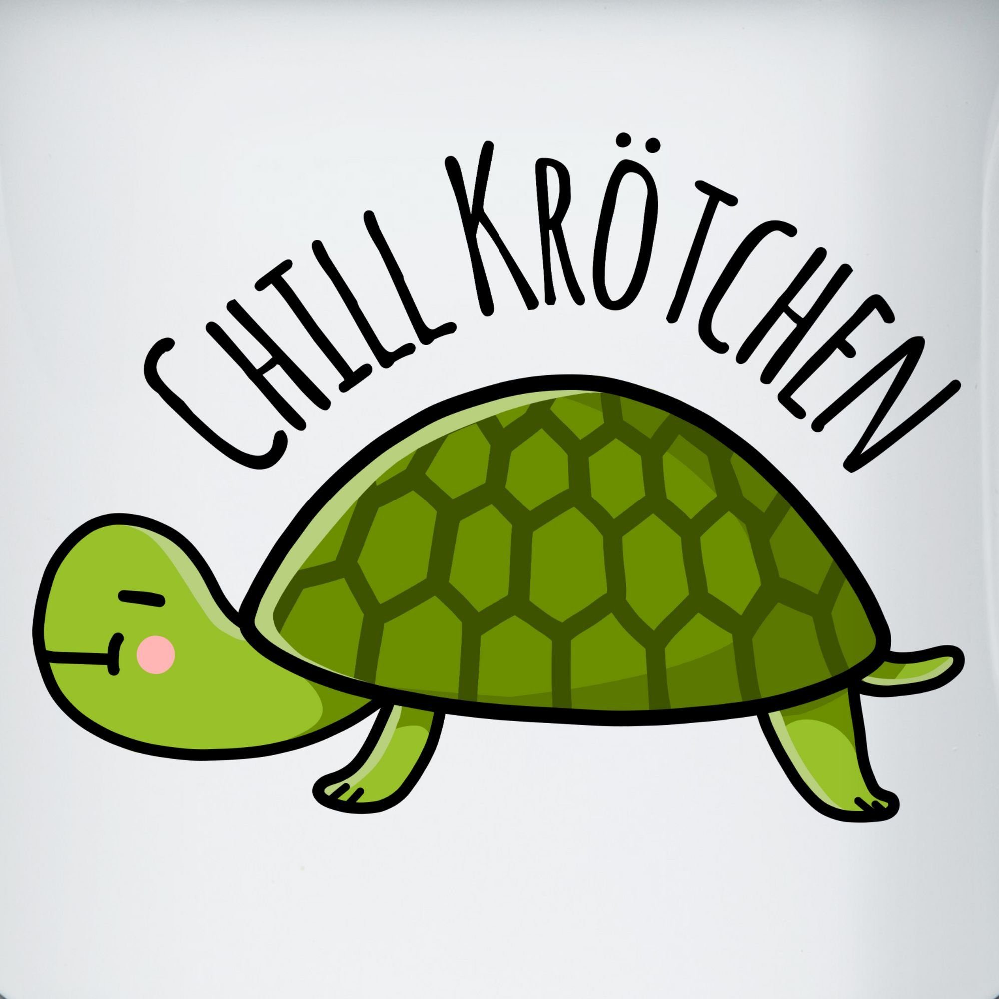 Weiß Tasse Schildkröte, Chill Shirtracer Stahlblech, Krötchen Statement 2 Spruch Silber