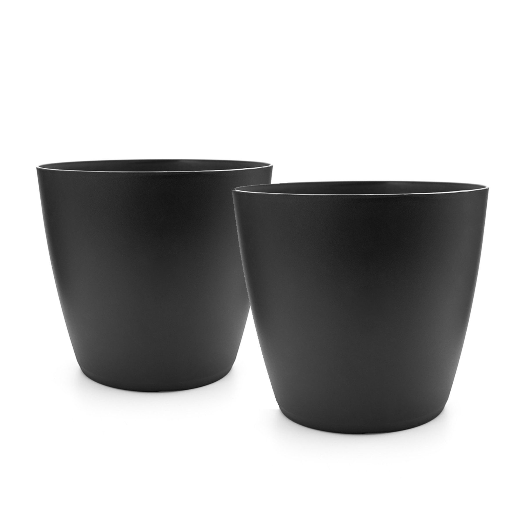 BigDean Blumentopf 2 Stück Blumentopf, Übertopf aus Kunststoff im Modernen Look (Set, 2 St., Blumentöpfe), Modernes Design, Natürliche Ästhetik