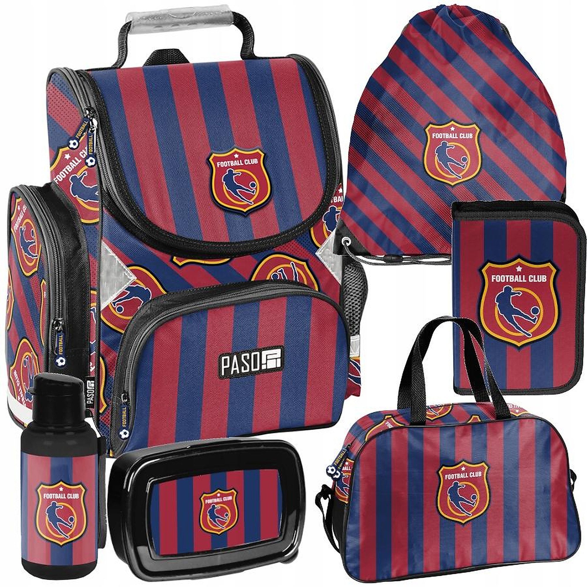 Schulrucksack Mega-Set Football Club 6-tlg.