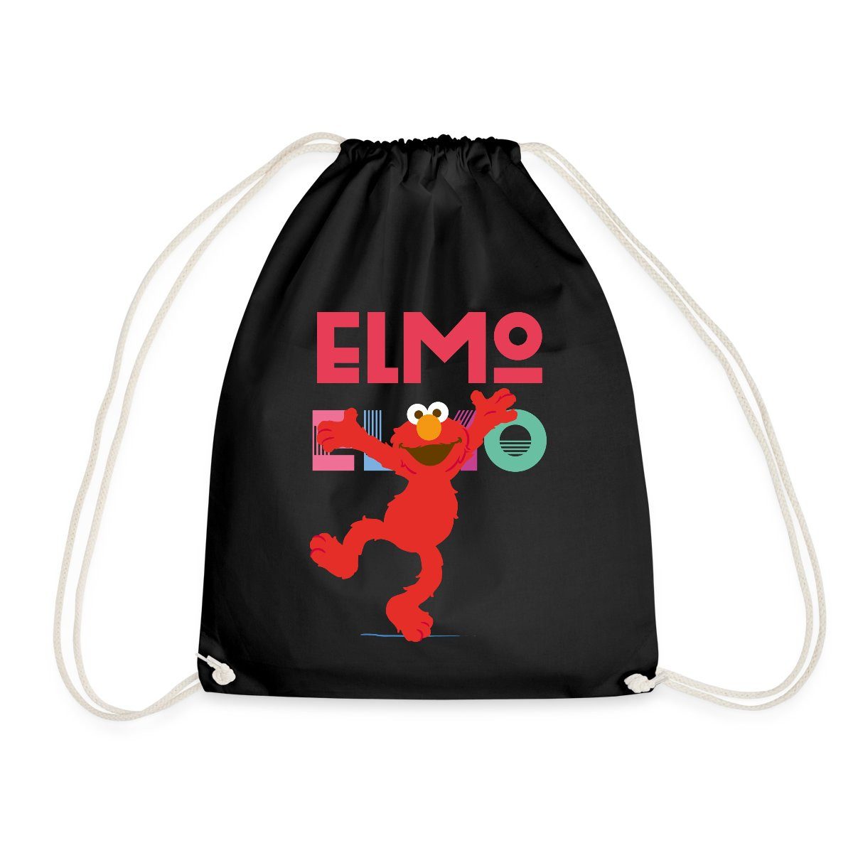 Spreadshirt Turnbeutel Sesamstraße Elmo Springt vor Freude Turnbeutel (1-tlg)