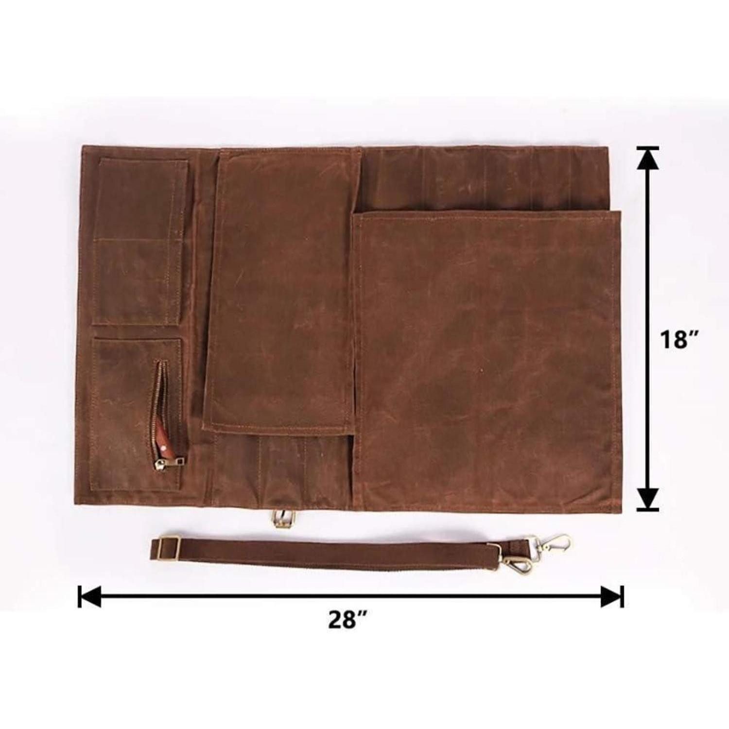 LuxusKollektion Multitool Kochmessertasche 10 Schlitze Schultergurt Tragbar