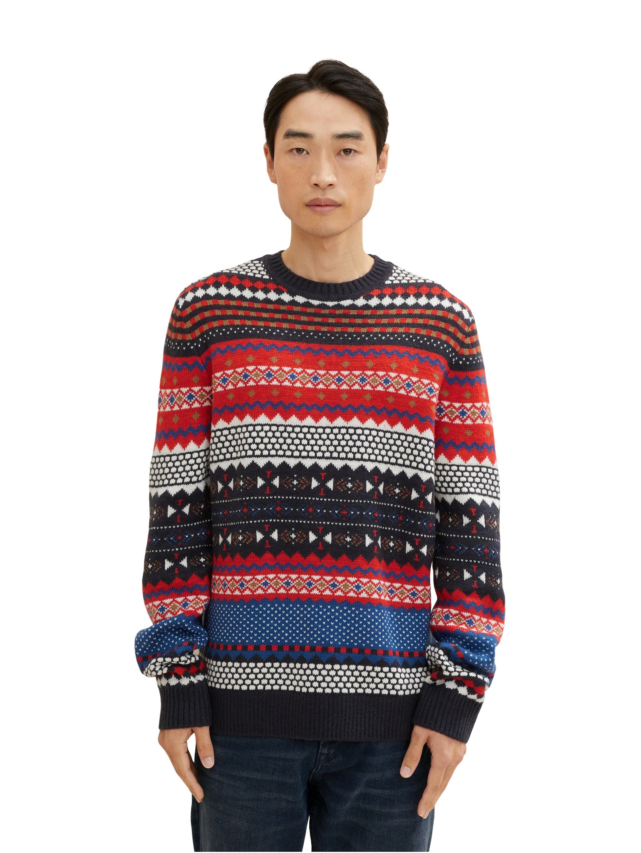 TOM TAILOR Strickpullover Gemusterter Strickpullover
