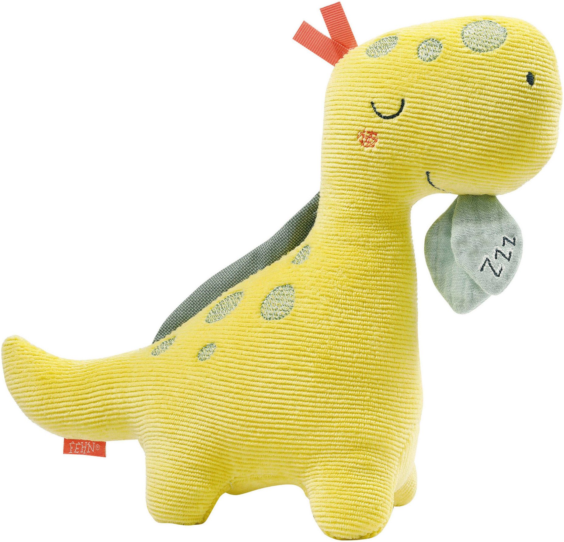 Fehn Kuscheltier Happy Dino, mit »Glow-in-the-dark«-Bestickung & Nachtlicht-Modul