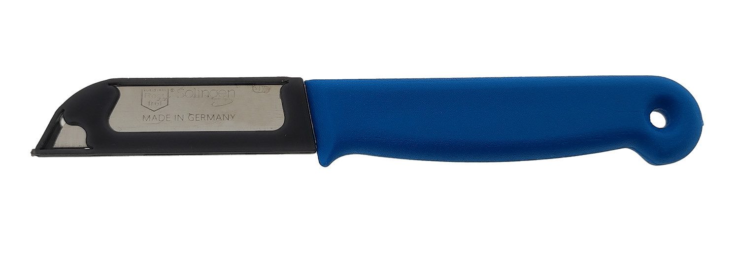 Solingen Universalküchenmesser Küchenmesser "Solingen" 16 cm, 6 cm glatte Klinge blau, Scharfes Gemüsemesser Schälmesser Küchenmesser