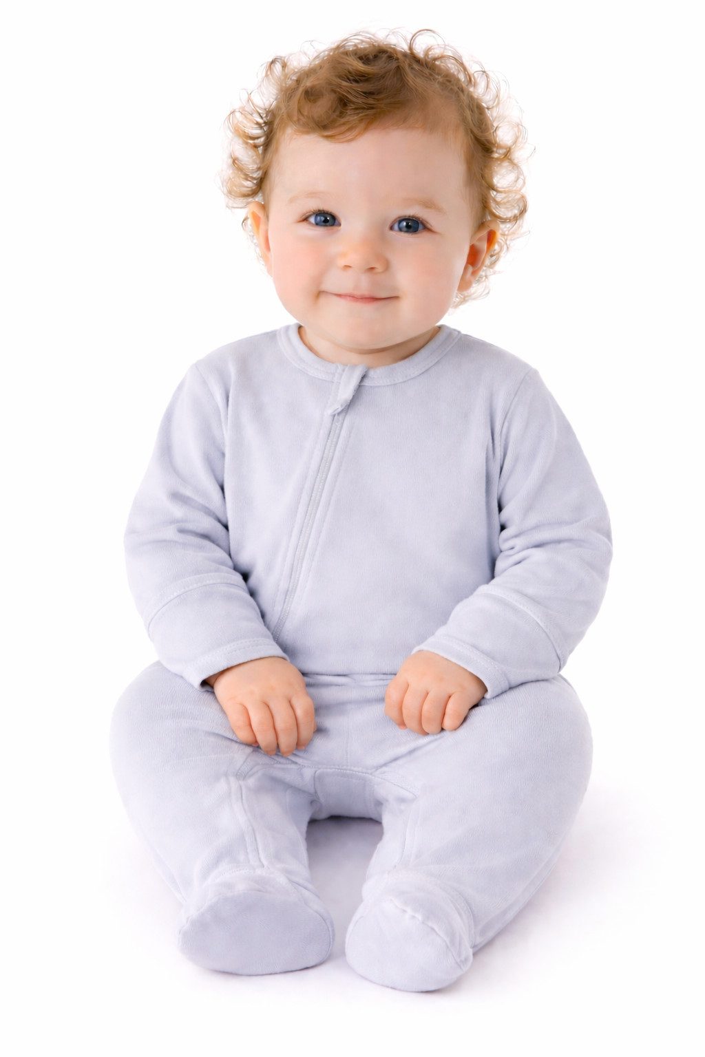 Schlafoverall Strampler Overall Baby Schlafanzug in Grau mit Kratzschutz