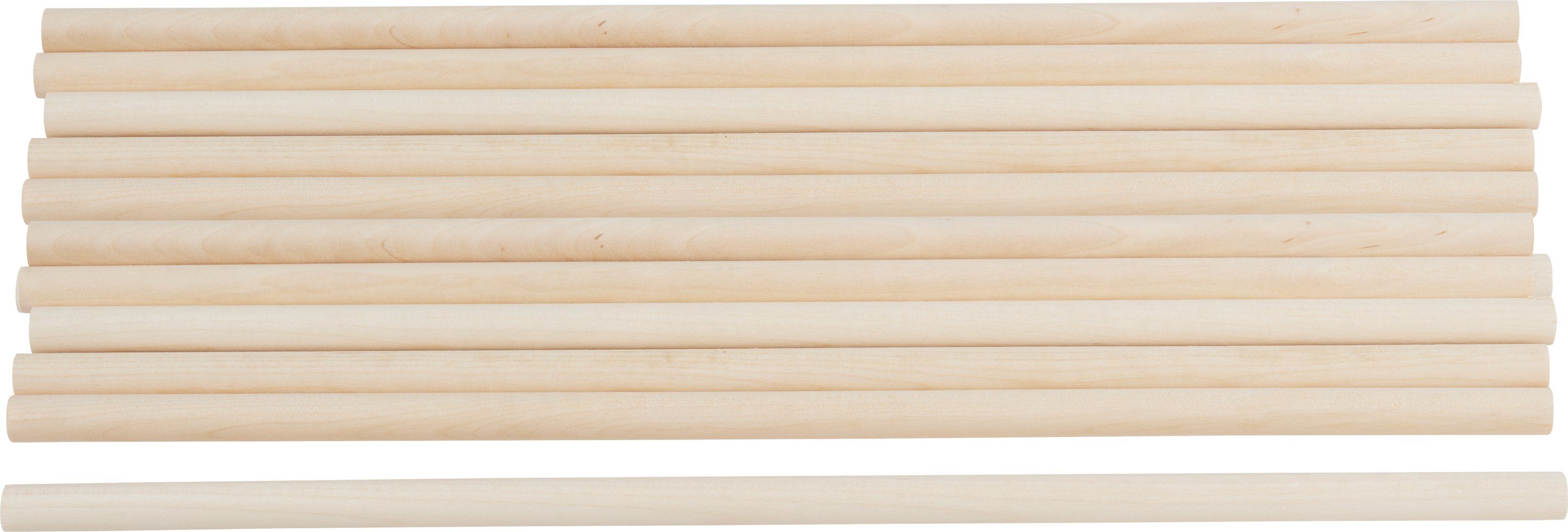 Ø VBS mm lang 12er-Pack St), Holz-Rundstäbe 10 Dekoobjekt (12 30cm