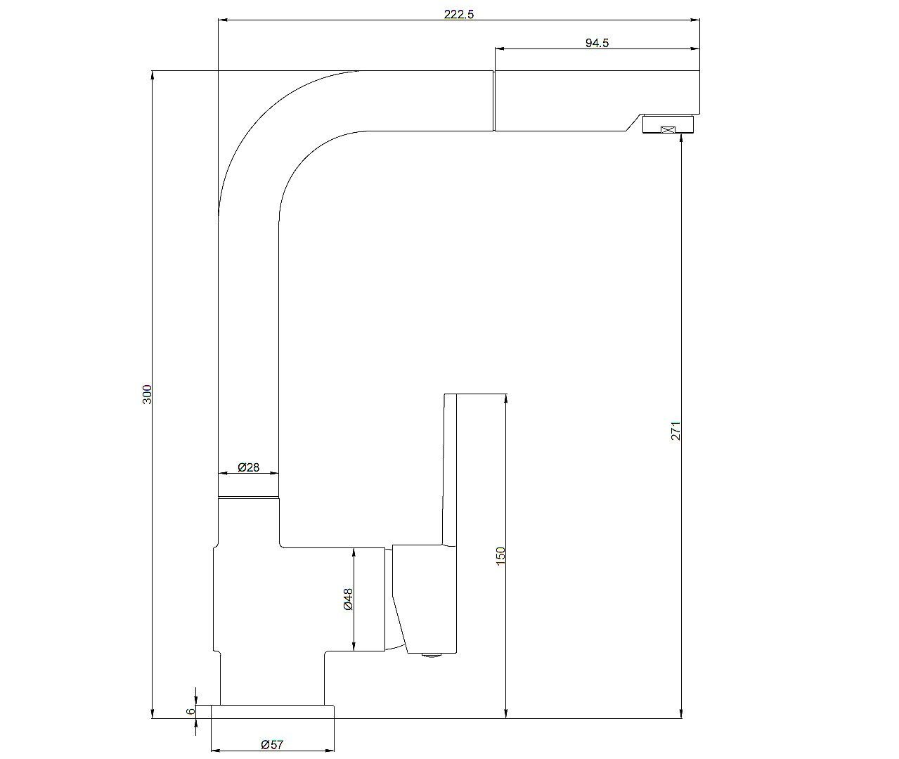Tuganna Spültischarmatur SPNDLNDN2289NI Küchenarmatur in Edelstahl-Optik günstig online kaufen