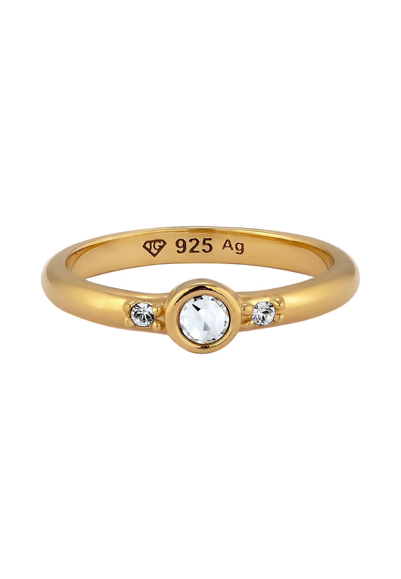 Elli Fingerring Glas Kristalle Weiß 925 günstig online kaufen