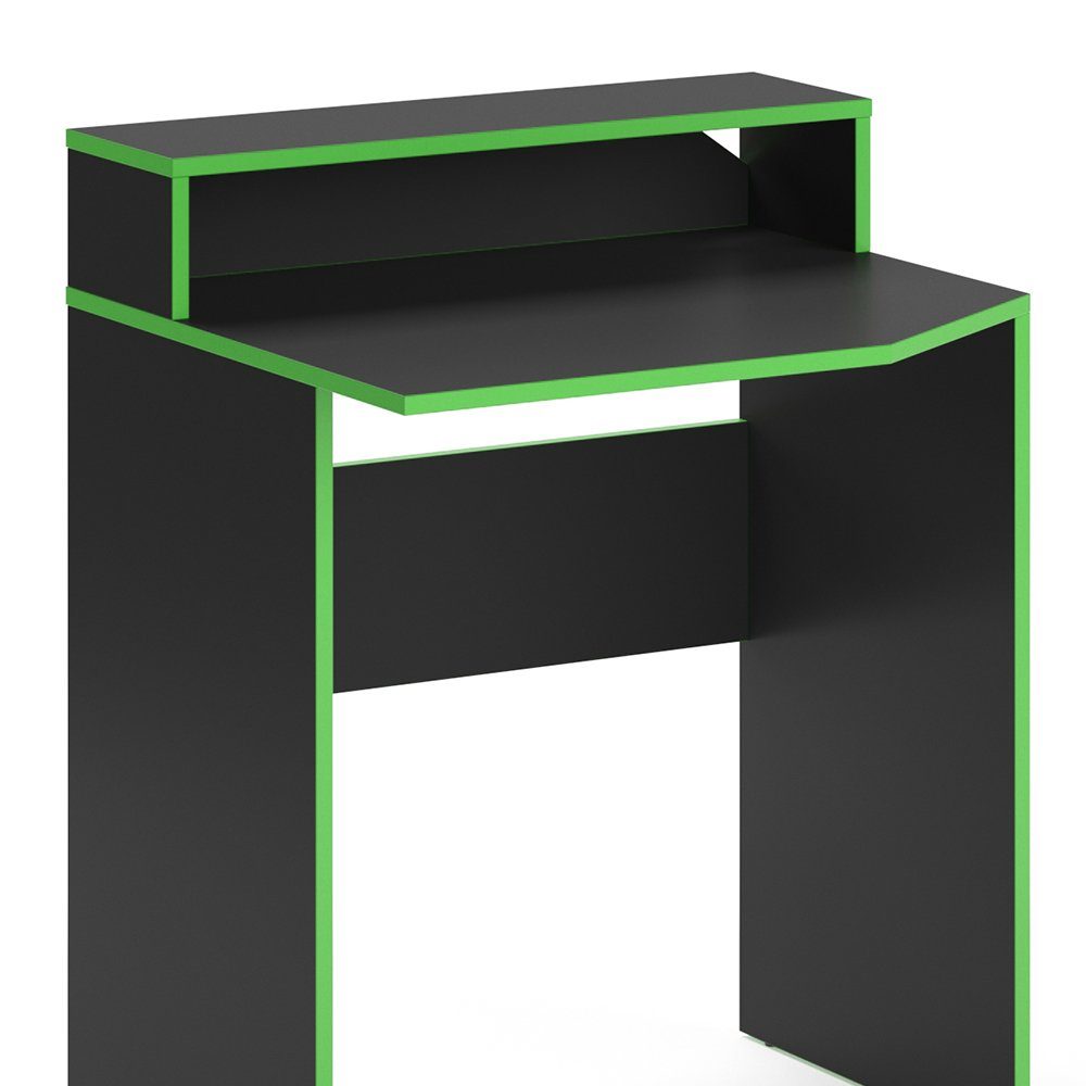 schwarz Grün Gamingtisch Computertisch Schwarz Arbeitstisch Vicco KRON Kurz schwarz |