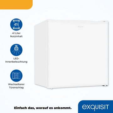 exquisit Kühlschrank KB05-V-151E, 49.5 cm hoch, 45 cm breit, manuelle Temperaturregelung, Türanschlag wechselbar