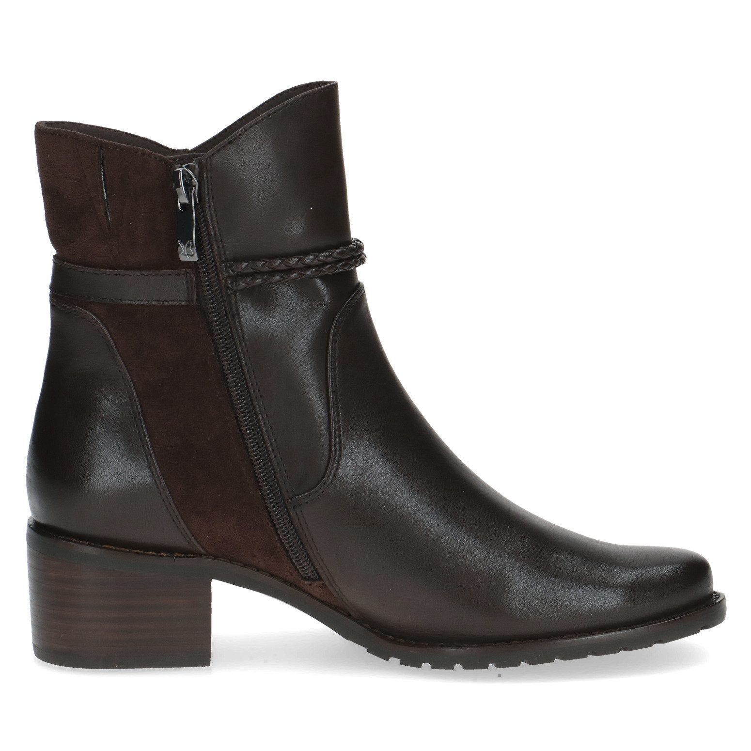 Caprice Stiefelette, Blockabsatz, Businessschuh mit geflochtenem günstig online kaufen