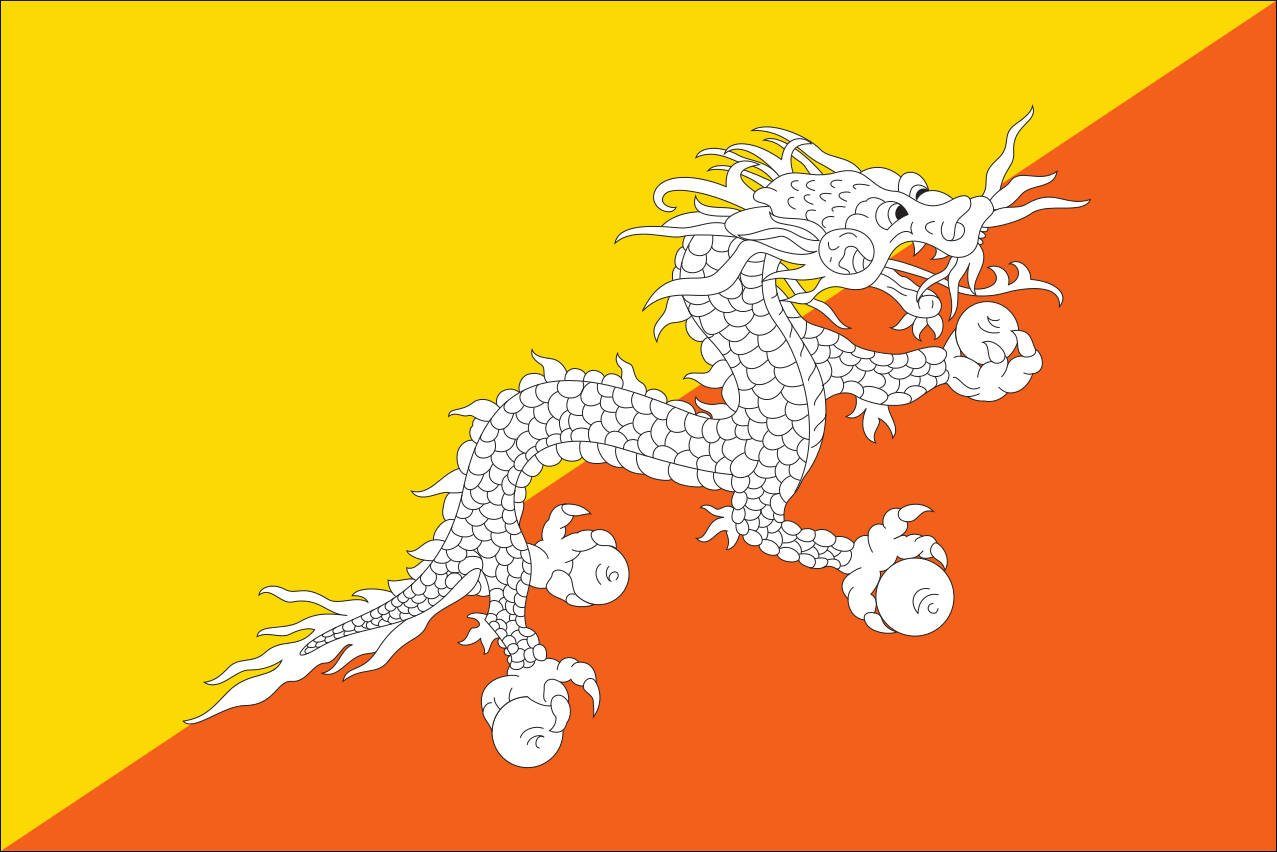 flaggenmeer Flagge Flagge Bhutan 110 g/m² Querformat