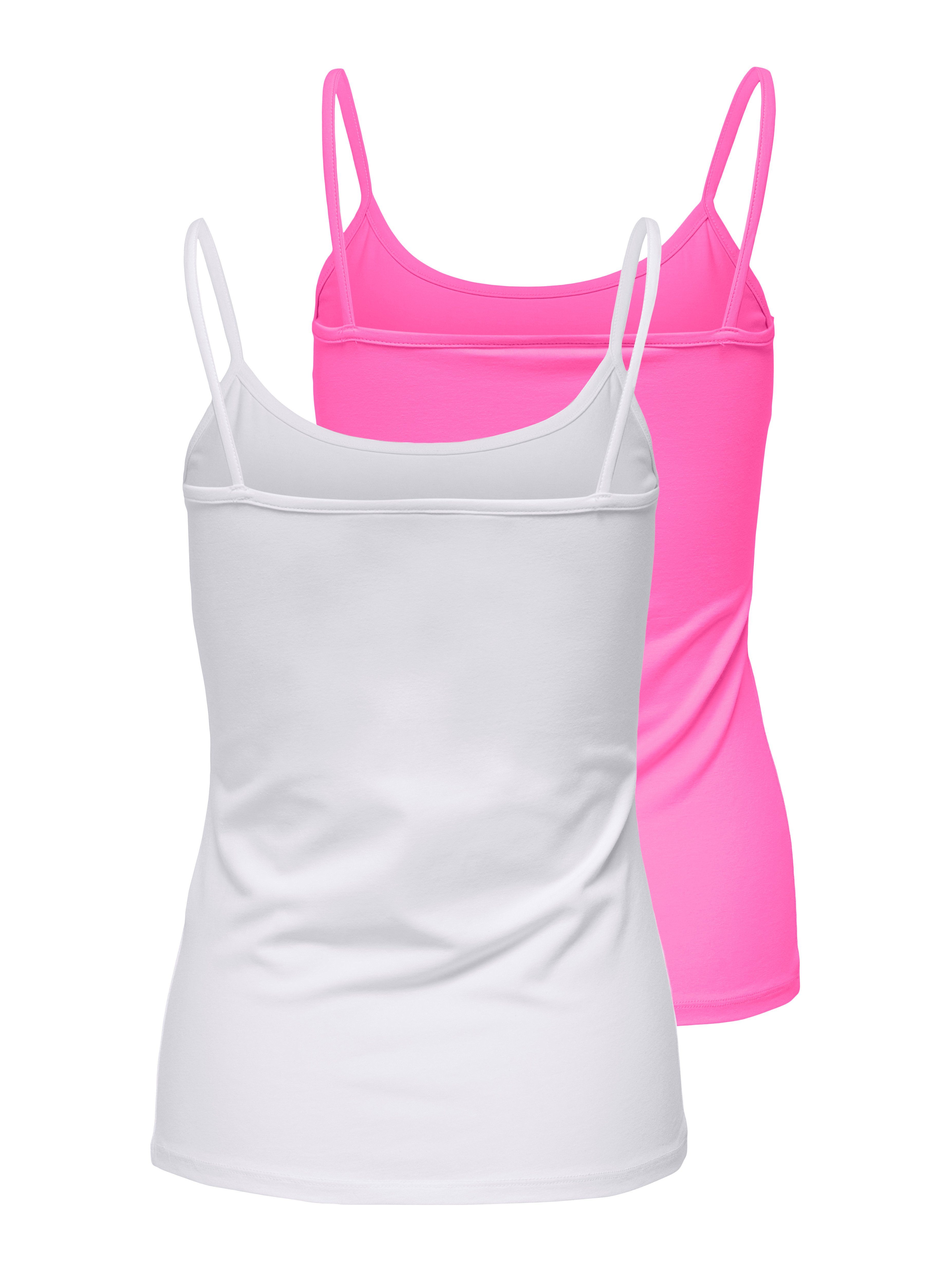 ONLY Spaghettitop ONLLOVE – Spaghettitops im Doppelpack mit elastischem Tragekomfort (Packung, 2-tlg) Baumwollmischung, regular fit