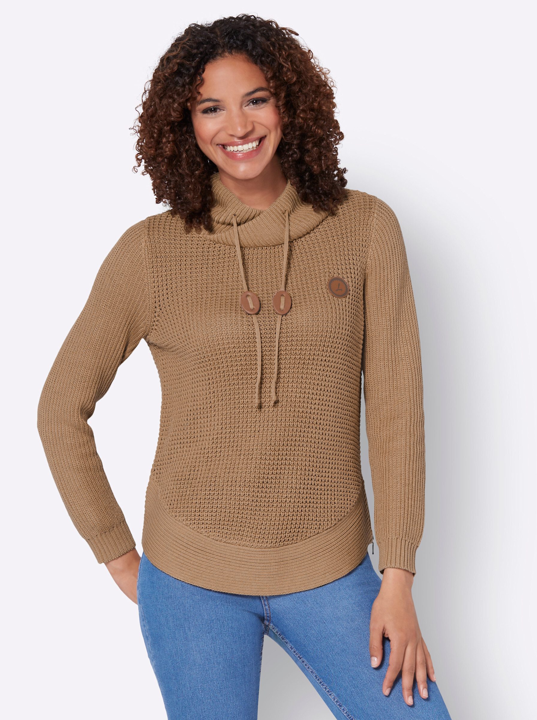Strickpullover Pullover Langarm Mustermix gestrickt