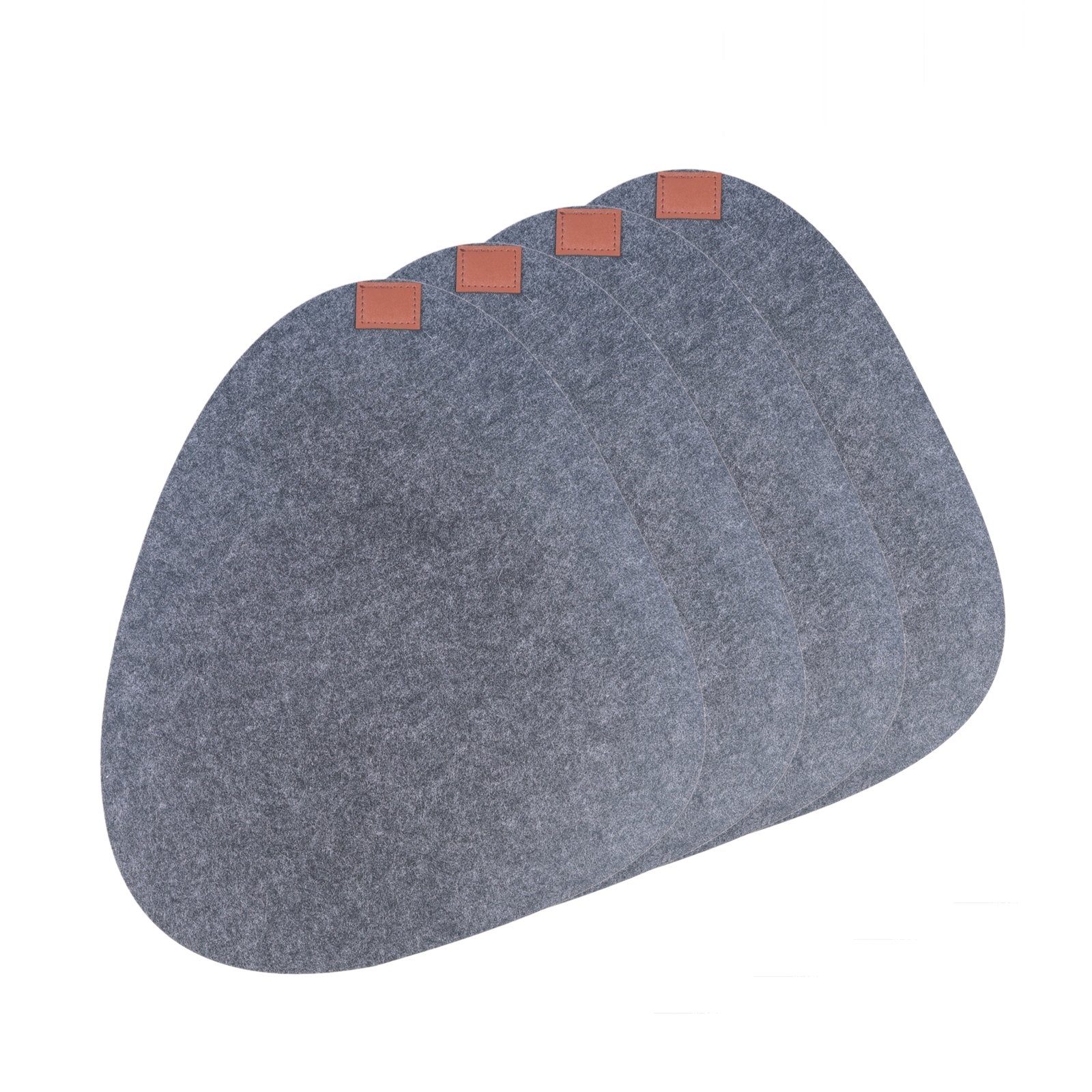 Neuetischkultur Platzset Platzset 4-teilig Filz oval, (Set, 4-St., 4 Platzs günstig online kaufen