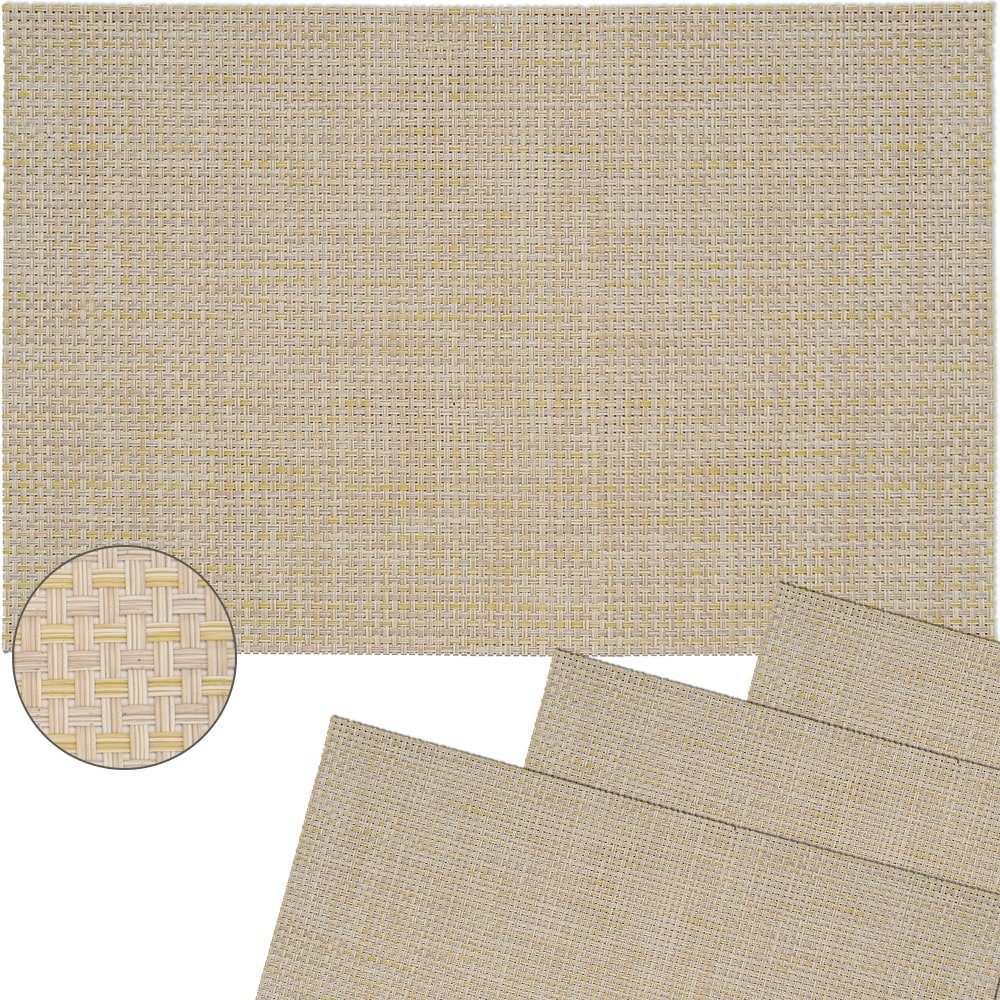 Platzset Tischset ELEGANCE beige 4er Tischunterlage als Tischdeko