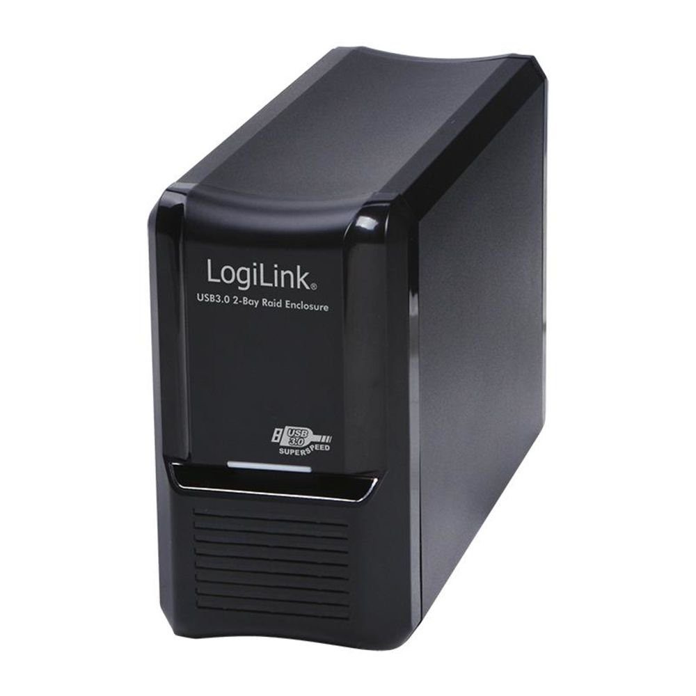 LogiLink Festplatten-Gehäuse UA0154A, USB 3.0, 2-Bay Raid Gehäuse