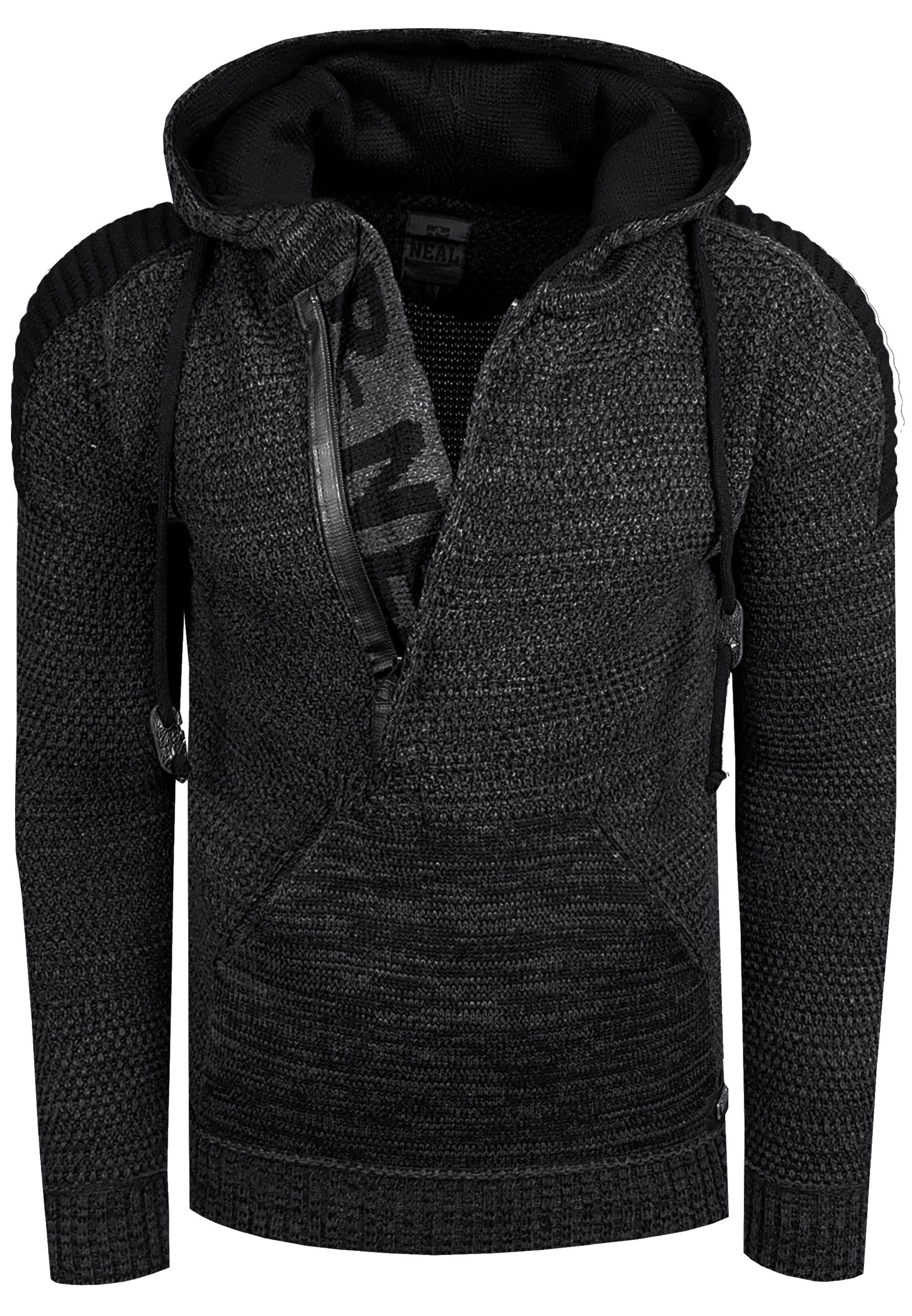 Rusty Neal Kapuzensweatshirt Knitwear mit praktischem Reißverschluss günstig online kaufen