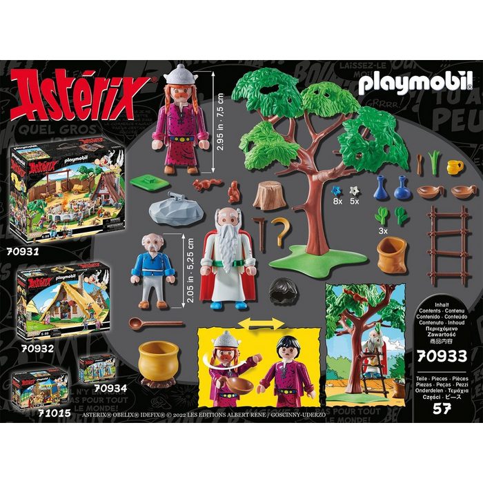 Playmobil® Konstruktions-Spielset Miraculix mit Zaubertrank (70933) Asterix (57 St) Made in Germany ZN11070