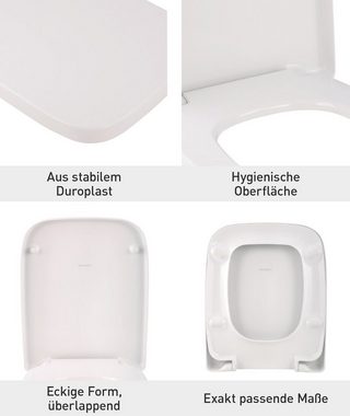 KERAMAG WC-Sitz Renova Nr. 1 Plan, Renova Nr.1 Plan, 572110, eckig, überlappend, antibakteriell, 26ZZ3929