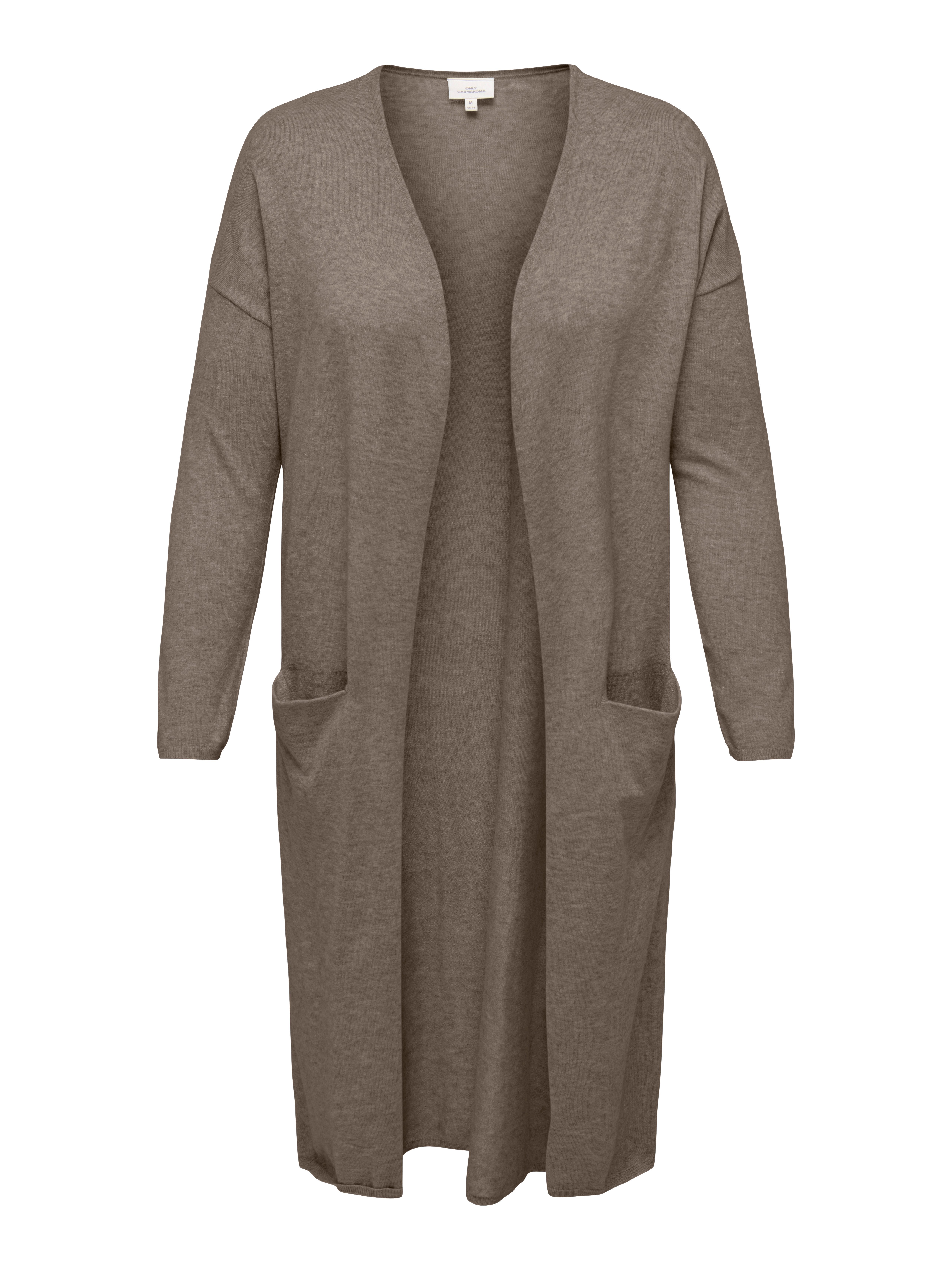 ONLY CARMAKOMA Strickjacke CARNEW ESLY LS OPEN LONG CARDIGAN NP KNT Viskosemischung