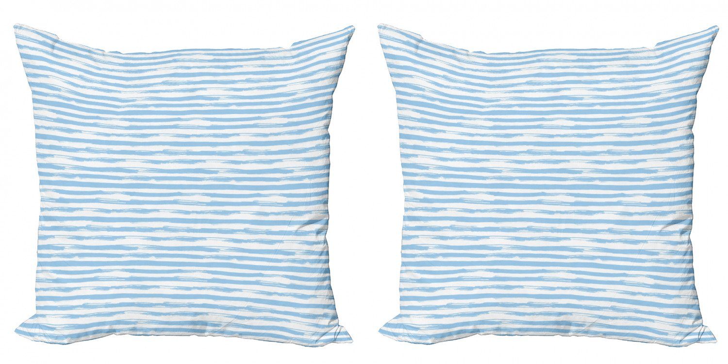 Kissenbezüge Modern weiche Simplistic (2 Digitaldruck, Abakuhaus Accent Harbor-Streifen Stück), Doppelseitiger
